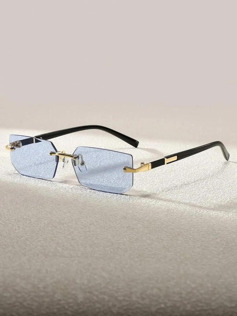Unisex Simple Style Glasses, Trendy Casual Rimless Glasses for Everyday Use, Fashion Accessories for Outdoor Activities, Trendy Styling Sunglasses Unisex Simple Style Glasses, Trendy Casual Rimless Glasses for Everyday Use, Fashion Accessories for Outdoor Activities, Trendy Styling Sunglasses