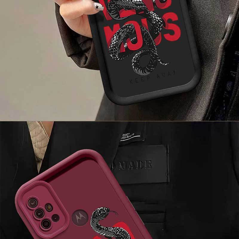 1 Piece Scarlet Python G10 Silicone Shockproof Cover For Moto G10 - Ideal For Entertainment