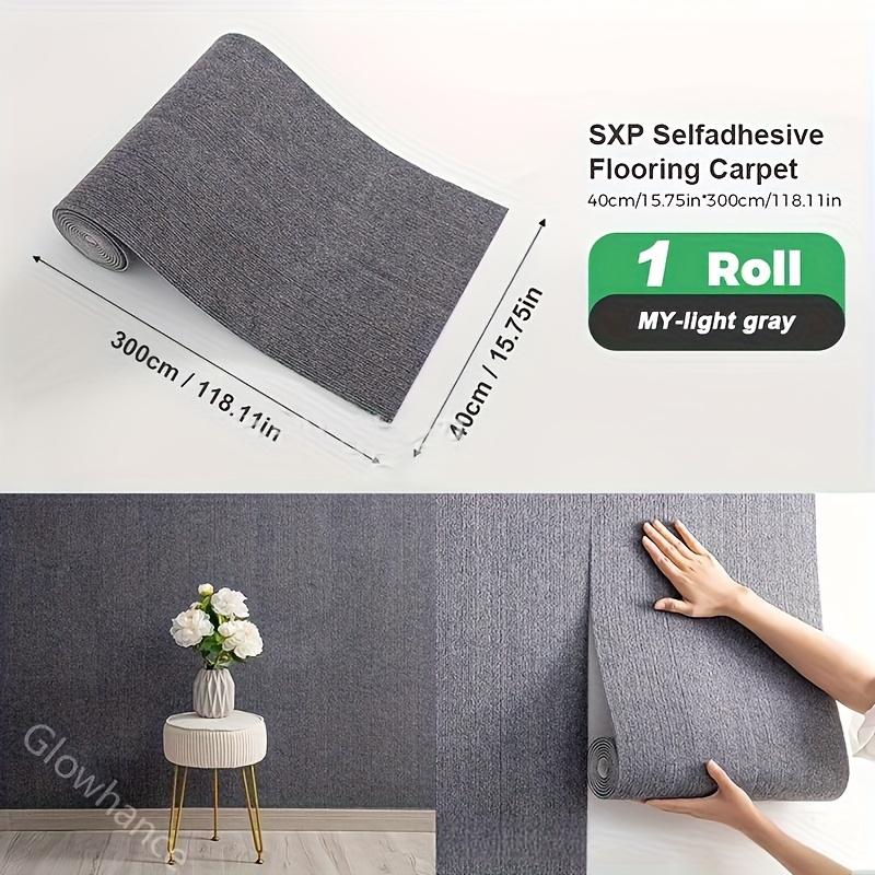1 Roll 5mm Thick Self-Adhesive Foam Floor Mat, Reusable Non-Slip Kitchen Rug & Cat Scratcher Pad, 118.11"x15.75"