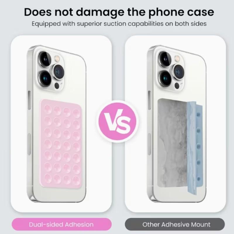 3pcs Silicone Suction Cup Phone Holder Stand, Strong Selfie and Video Mount, Durable Adhesive, Ideal for Shower, Camera Tool, Mirror Attachment