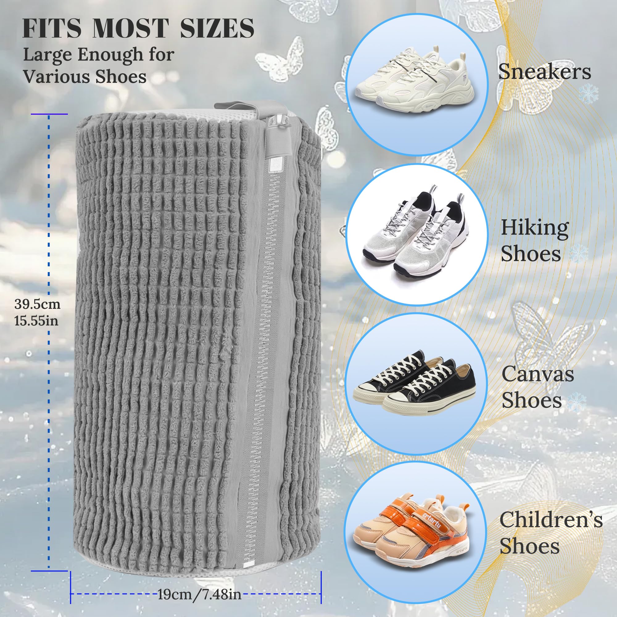 Washing machine and dryer laundry shoe bag, washing machine shoe bag, 1 reusable washing machine shoe bag, suitable for most shoe types