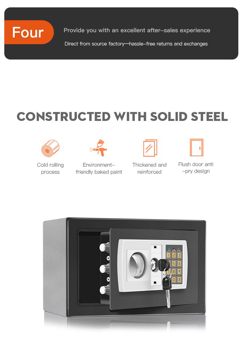 Electronic password Security Box， college dorm saferroomhome ，safe,storage,box office savings, anti-theft safes Mechanical safe box for money key lockbox safebox ——No batteries were provided