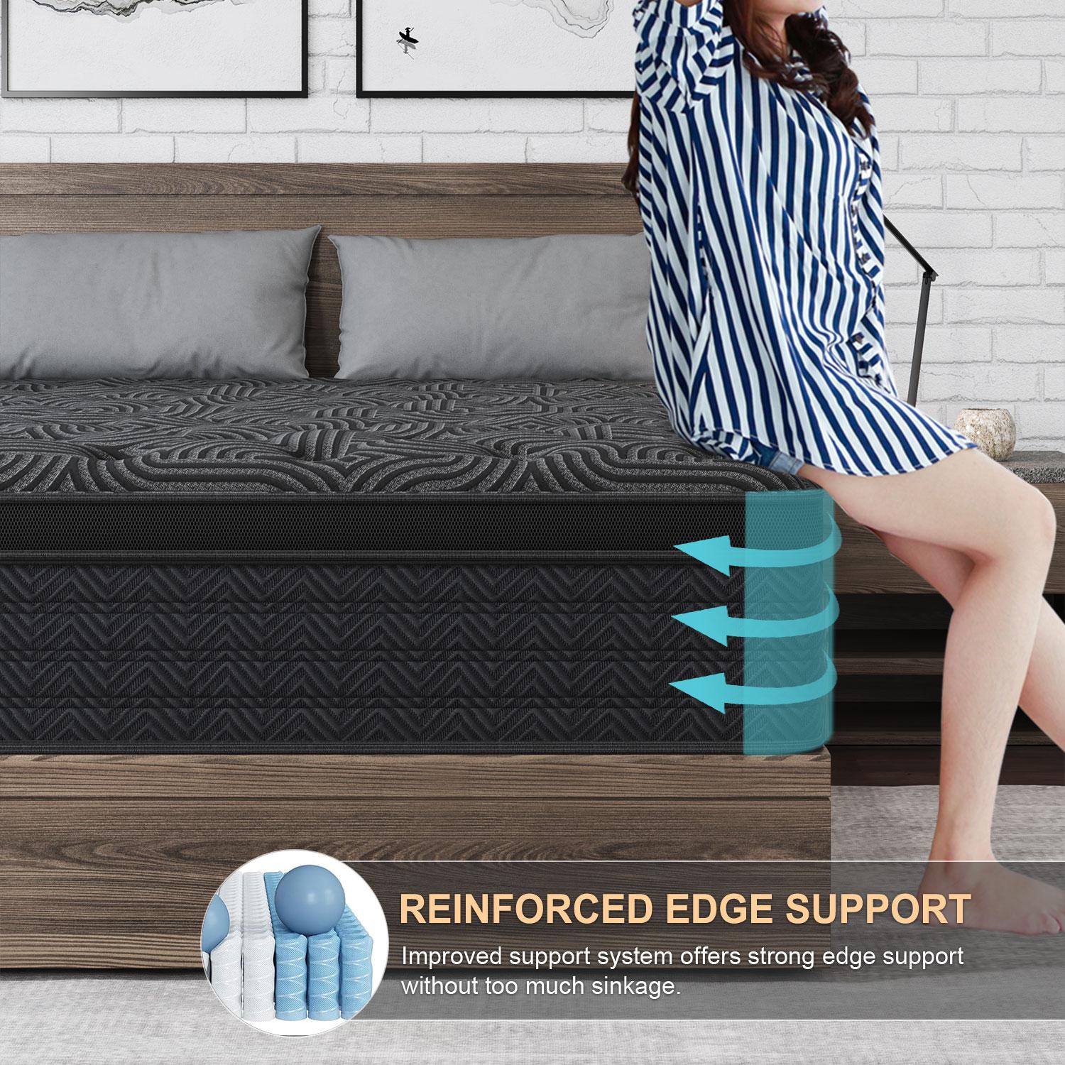 9 Inch Gel Memory Foam Mattress Twin Full Queen King Bed Hybrid Spring Mattress  In A Box ，Medium Firm for Motion Isolation, Edge Support Ergonomic pocket spring
