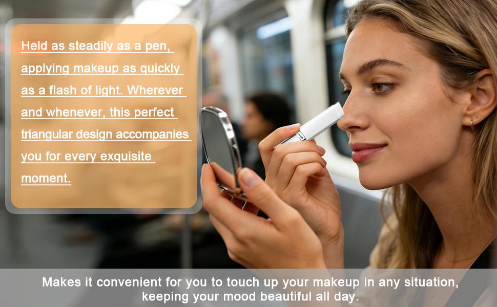 2-in-1 Concealer & Foundation Stick Cosmetic, Moisturizing High-Coverage Base Makeup with Dual-Ended Design and Built-In Foundation Brush, Compact Portable for Daily Use, Work or Travel