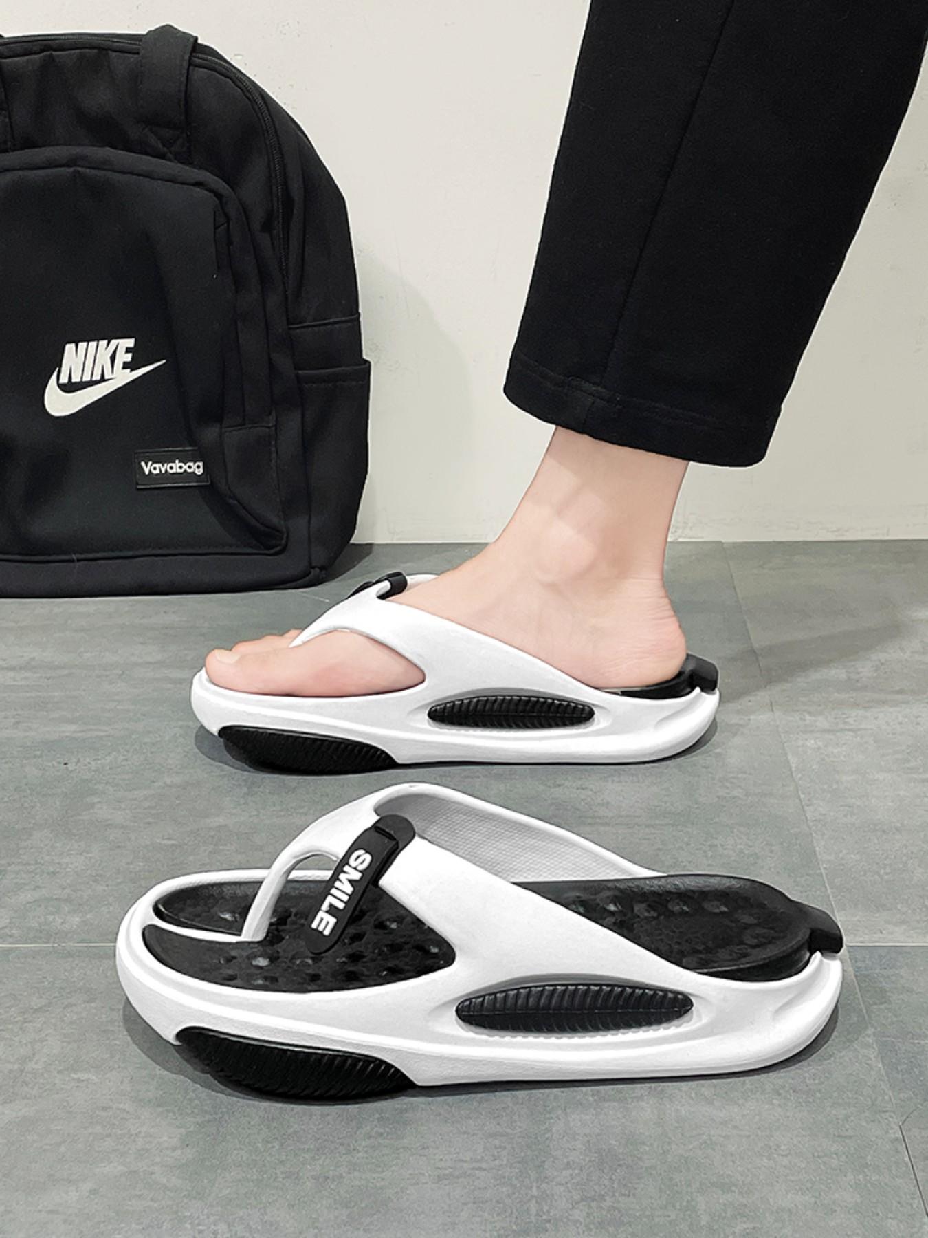 Korean Style Soft Sole Sandals, Lightweight Comfortable Design, Casual PU Leather Eva Sole, Men's Daily Wear Slippers