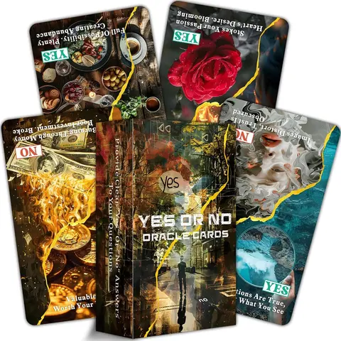 Oracle Card Game (56pcs/box), Yes or No Oracle Cards, Fortune Telling Toy, Prophecy Tarot Card Game for Beginners, Card Games for Teens, Classic Tarot Cards, Tarot Card Deck, Tarot Card Set