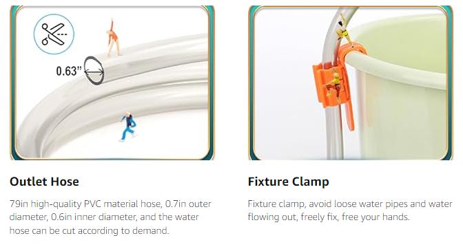 Hygger Aquarium Gravel Cleaner, New Quick Water Changer with Air-Pressing Button Fish Tank Sand Cleaner Kit,1 count Portable Handheld Fish Tank Water Changer