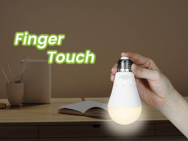 DEBAOBULB 4PK Warm Light E26 120V 9W Rechargeable Battery Operated Emergency LED Lamp Multifunctional Hook Included Home Energy Saving Lighting