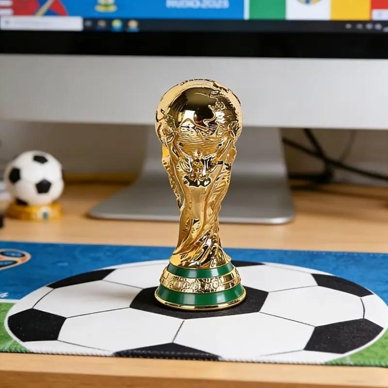 Resin Football Trophy Statue, 3D Collectible Soccer Decor, Durable Desk Ornament, Ideal for Sports Room, Fan Collection, Birthday Party Gift
