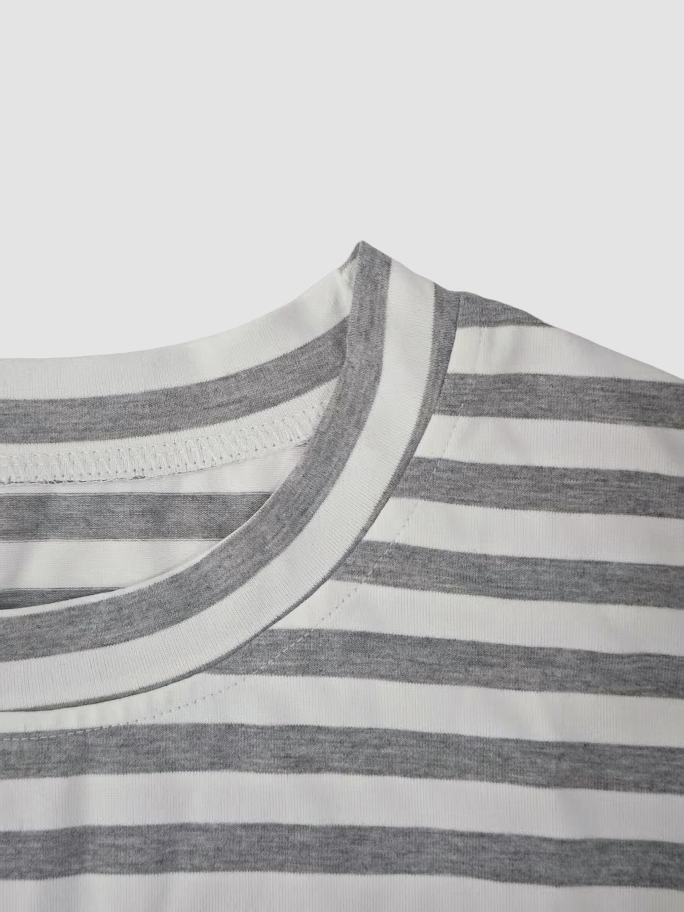 Women's Casual Striped Shorts Set, 2 Piece, Comfortable and Stylish, Perfect for Daily Wear, Ladies Fashion Clothing