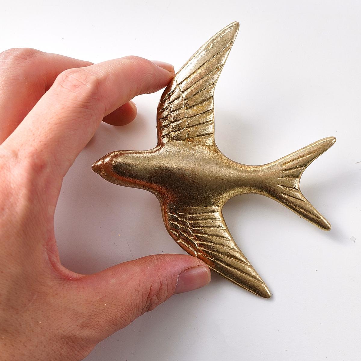 3pcs European Style Flying Bird Wall Decor, Resin Material Home Hotel Decoration, Bathroom Hanging Ornament