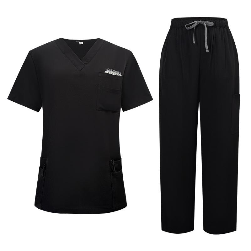 New Arrival 2-Piece Medical Scrubs Workwear Set - Short Sleeve Top, Straight Leg Pants, Durable for Nurses, Hospital Operating Room, Daily Training (Scrubs Sets for Women Compatible), Clothes
