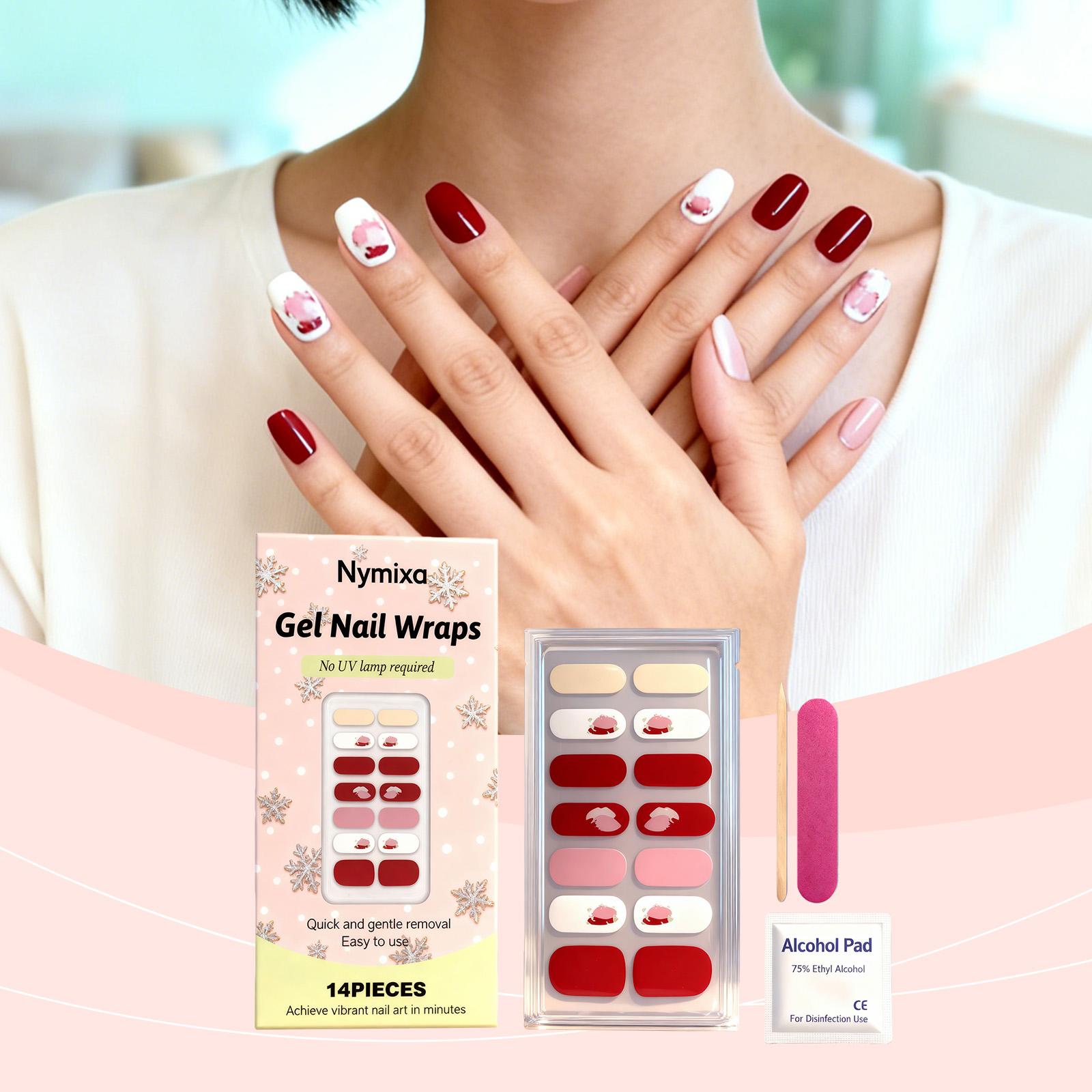 Nymixa Soft Gel nail Sticker Set DIY Creative Colorful Decorative fashionable mixed color Convenient nail stickers