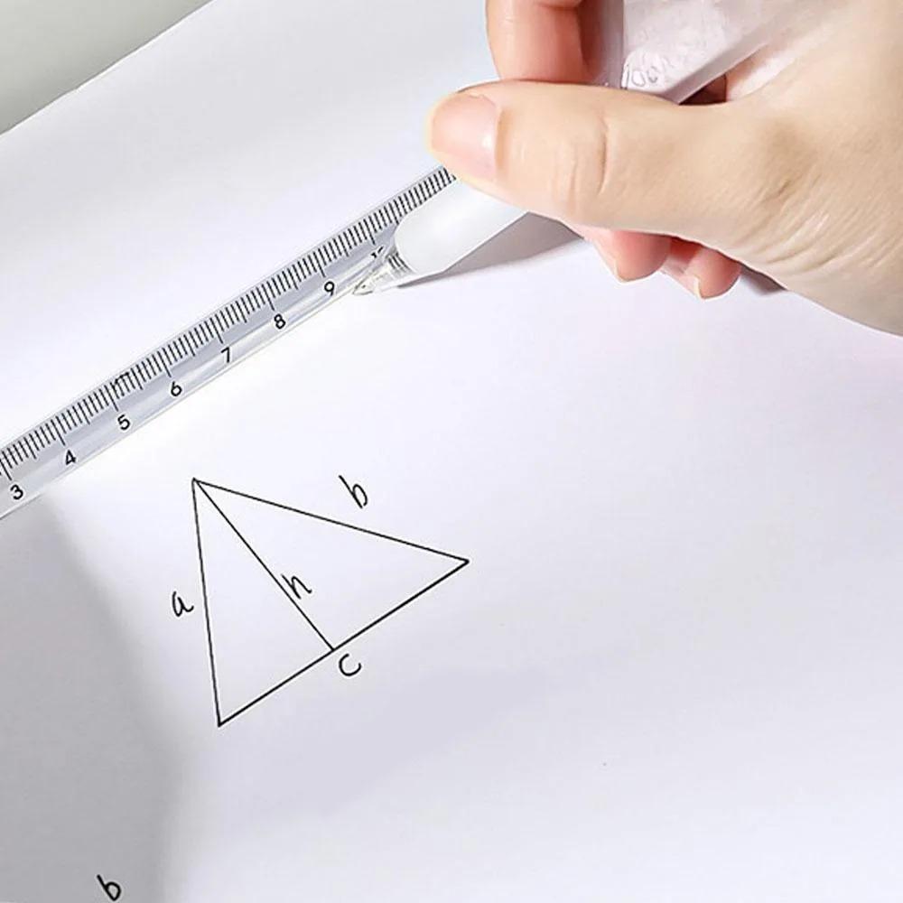 Precision Geometric Triangle Ruler Set for Students, Ins Style Transparent Acrylic Drawing Tools, Eco-Friendly Shatterproof Engineering Drafting Supplies, Portable Multifunctional Geometry Measurement Kit for Study Office Math Exam Preparation