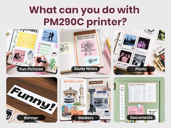 PM290C Self-Adhesive Thermal Printer Stickers Paper, 54mmx3.2m Mini Sticker Printer Paper, 3 Rolls(Printer Not Included - Tape Only for PM290C) PM290C Self-Adhesive Thermal Printer Stickers Paper, 54mmx3.2m Mini Sticker Printer Paper, 3 Rolls(Printer Not Included - Tape Only for PM290C)