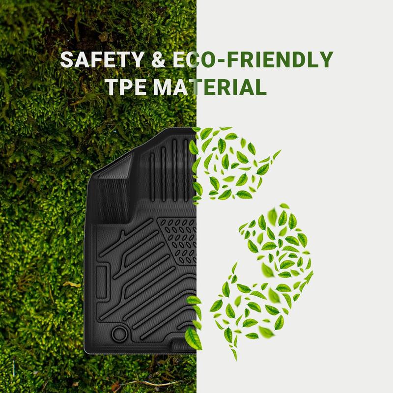 OEDRO Floor Mats & Cargo Liner Fit for Toyota Highlander 2020-2023 7 Seats W/O Subwoofer, Floor Liners Back Seat All Weather Car Liner 3 Row Trunk Mat with Backrest Mat Car Mats Accessories