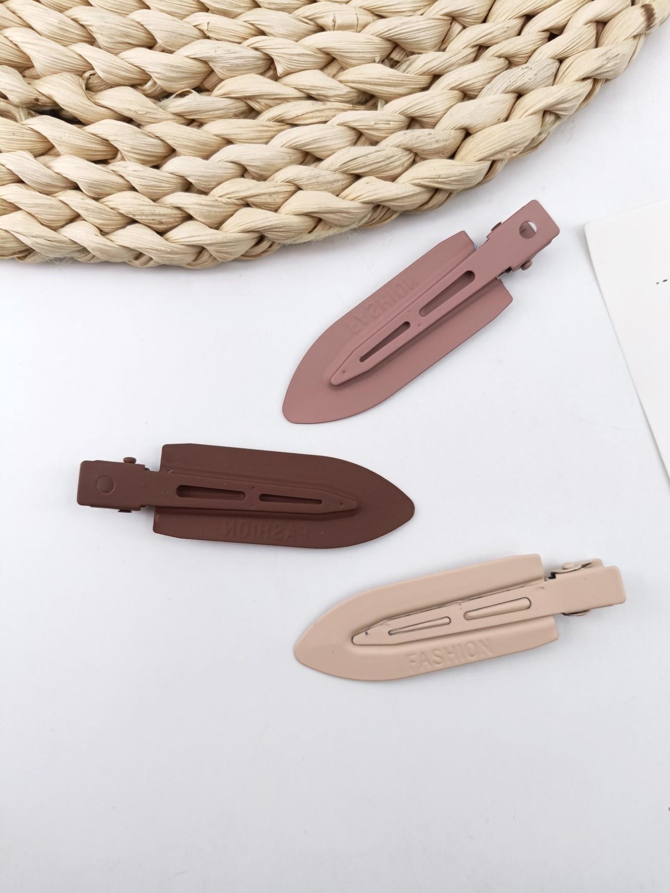 1 Pack 3 Pcs 7cm Water Drop Hair Clip, Metal Material, Dopamine Color Series, Secure Side Bangs and Daily Hairstyles, Styling Accessories