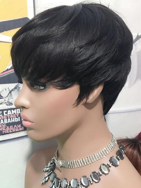 Pixie Cut Wig Human Hair Short Human Hair Wigs for Women Kinky Curly Wig Ombra Blonde 1b/27 Red Short Wigs Human Hair Natural Hair Pixie Wig with Bang