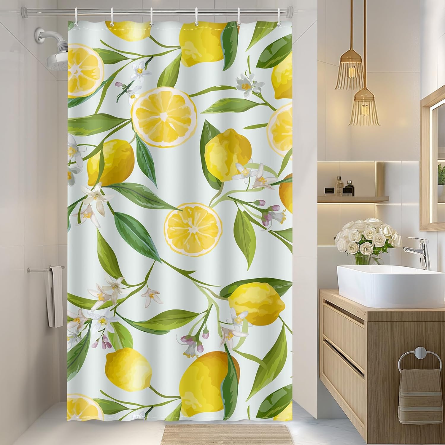 Vintage Dark Cottagecore Mushroom Shower Curtain - Retro Botanical Wildflower Print, Waterproof Fabric Curtain with 12 Hooks | Whimsical Gothic Bathroom Decor #showercurtain #mushroom #cottagecore #vintage #botanical #waterproofcurtain  #gothicdecor