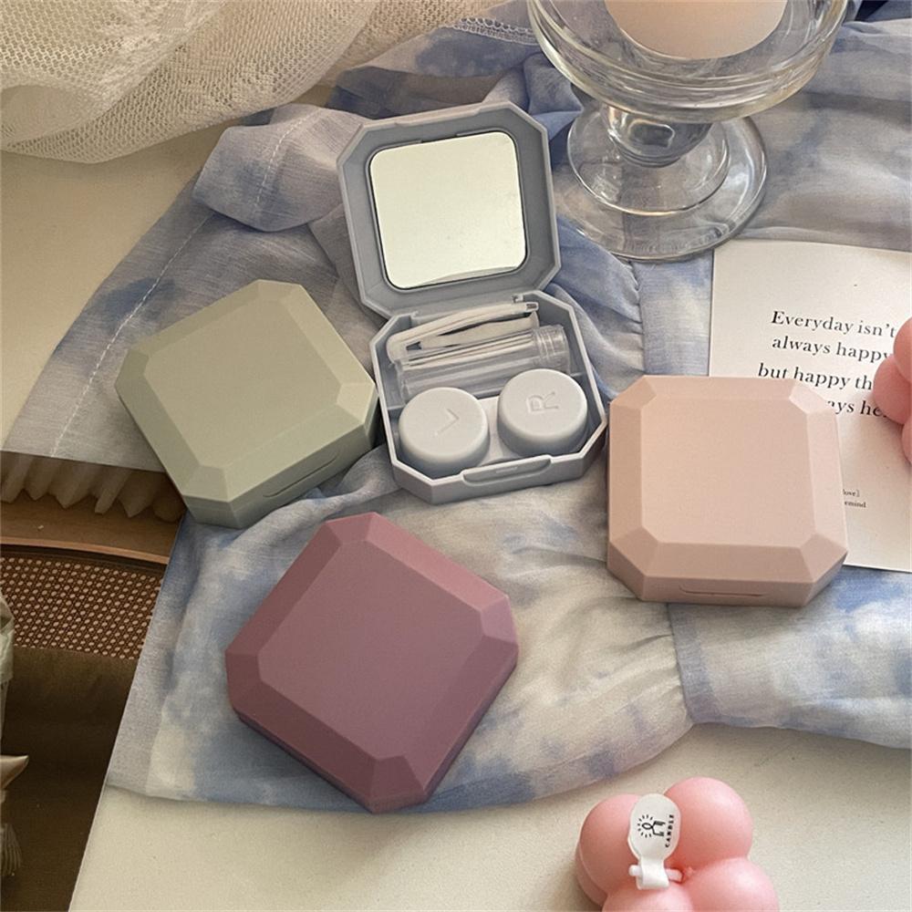 Contact Lenses Box Plastic Portable Contact Lens Case Travel Kit Holder Portable Candy Color Contact Lenses For Fashion Daily