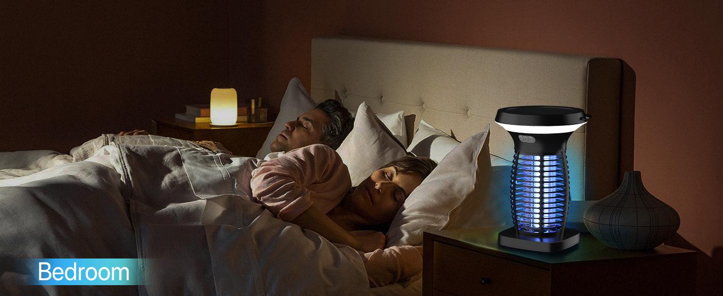 Solar Bug Zapper, 3-in-1 Mosquito Zapper with Camping Lantern, Cordless Bug Zapper for Outdoor and Indoor, Battery Powered Fly Zapper, Waterproof Mosquito Killer for Patio, Home, Backyard, Camping#fathersdaygifts