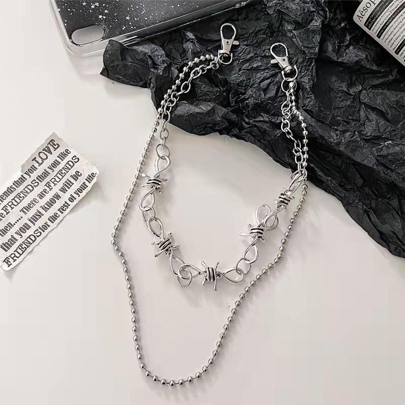 Y2k punk metal thorn trouser chain hip-hop waist chain casual simple trend fashion men and women party accessories gift