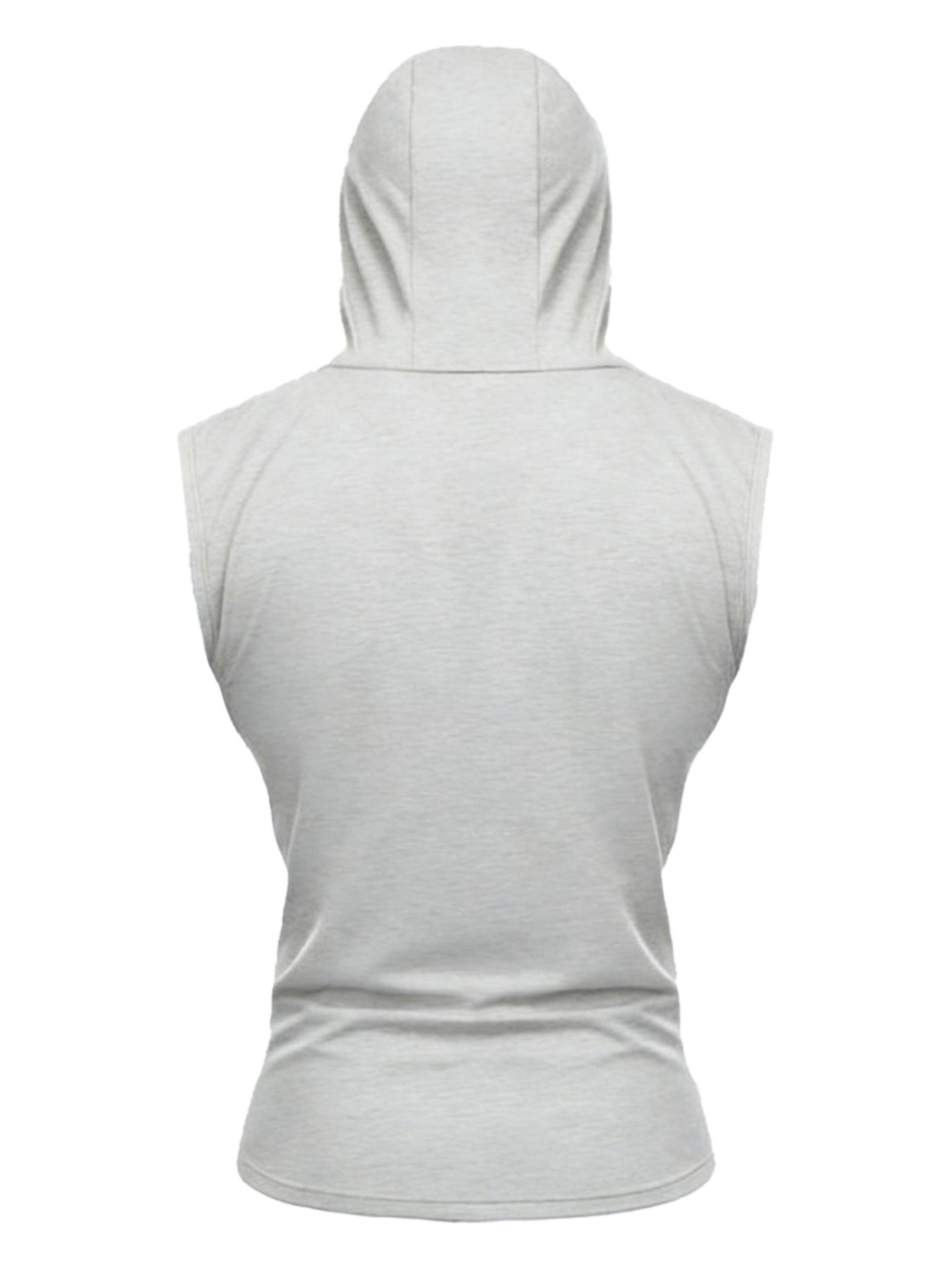 Men's Summer Lightweight Sports Running Fitness Tank Top, Fashion Casual Outdoor Hooded Vest, Comfortable and Stylish Activewear, Casual Gym Vests, Runners Vest