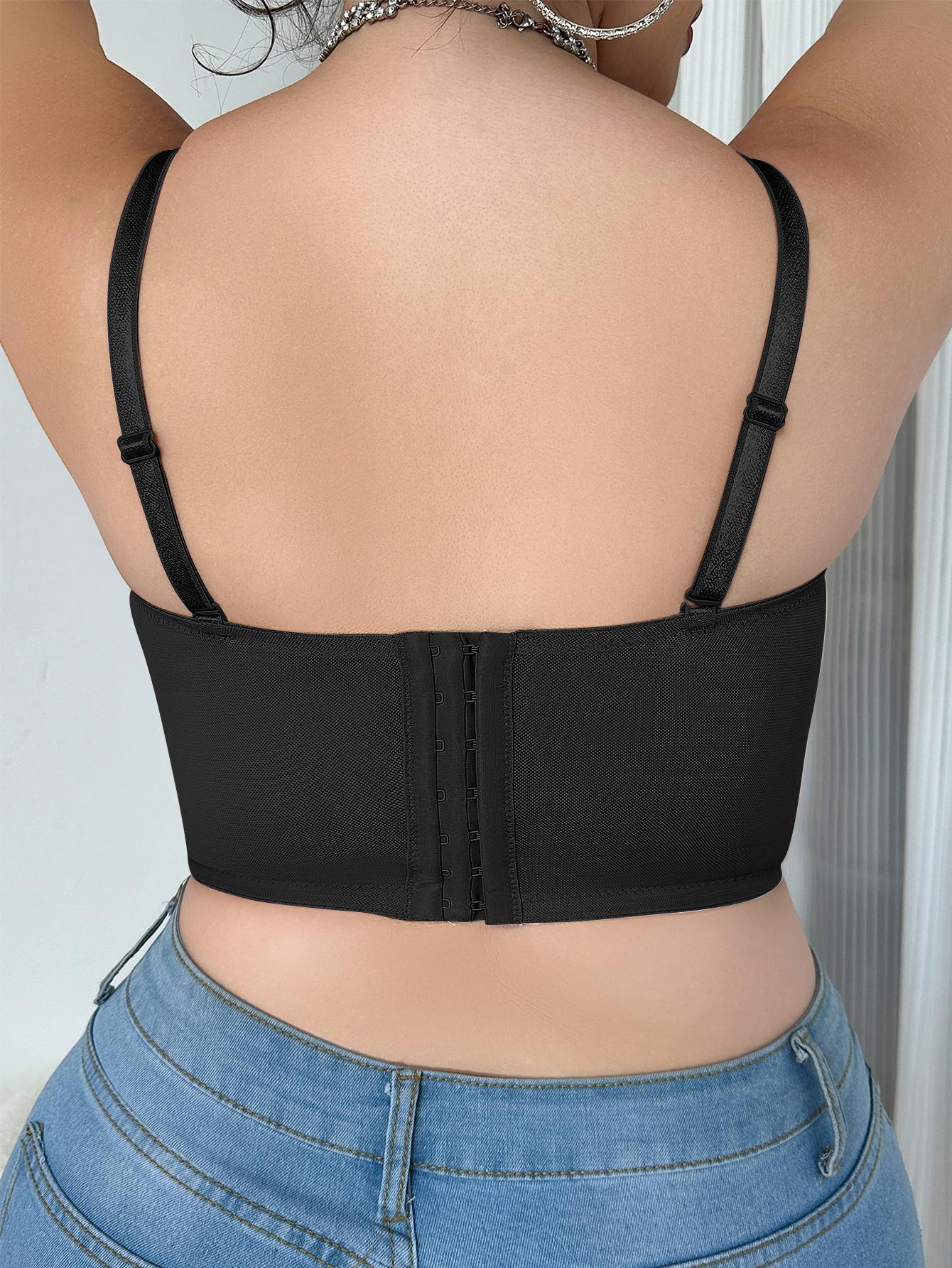 Ecomilky Women's Shaping Bra, Comfortable Underwire Camisole-Style Bra, Push-Up and Comfortable Lace T-Shirt Bra