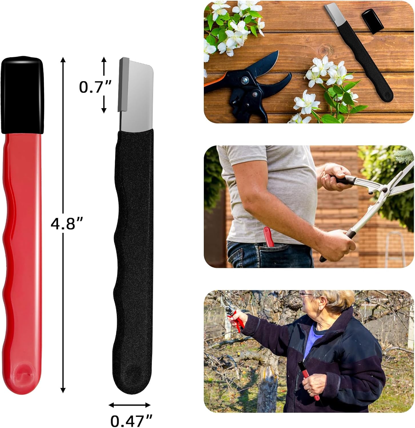 Multipurpose Knives Sharpener and Garden Tool Blade Sharpener for Knife, Lawn Mower Blade Kitchen Plastic Portable Lightweight Stainless Kitchenware Home