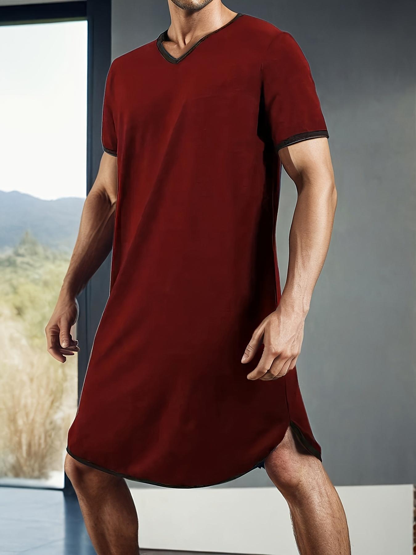 Men's Sleepwear Loungewear Spring Summer Short Sleeve Round Neck Loose Fit Breathable Soft Fabric Casual Home Wear Comfortable Pajamas