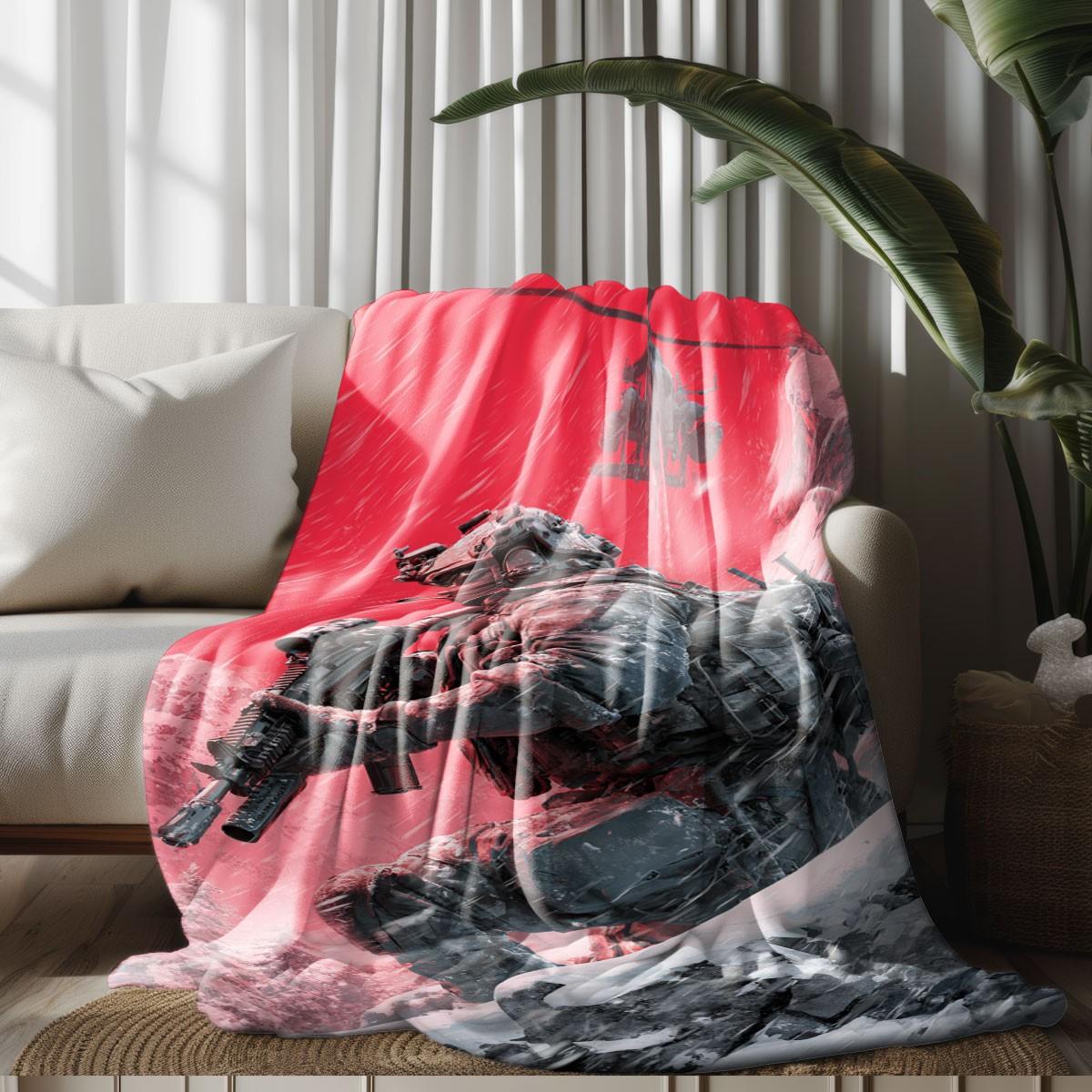 Soft Camouflage Fleece Blanket, Warm and Comfortable, Ideal for Bed, Sofa, Office, Camping, Travel, Gift