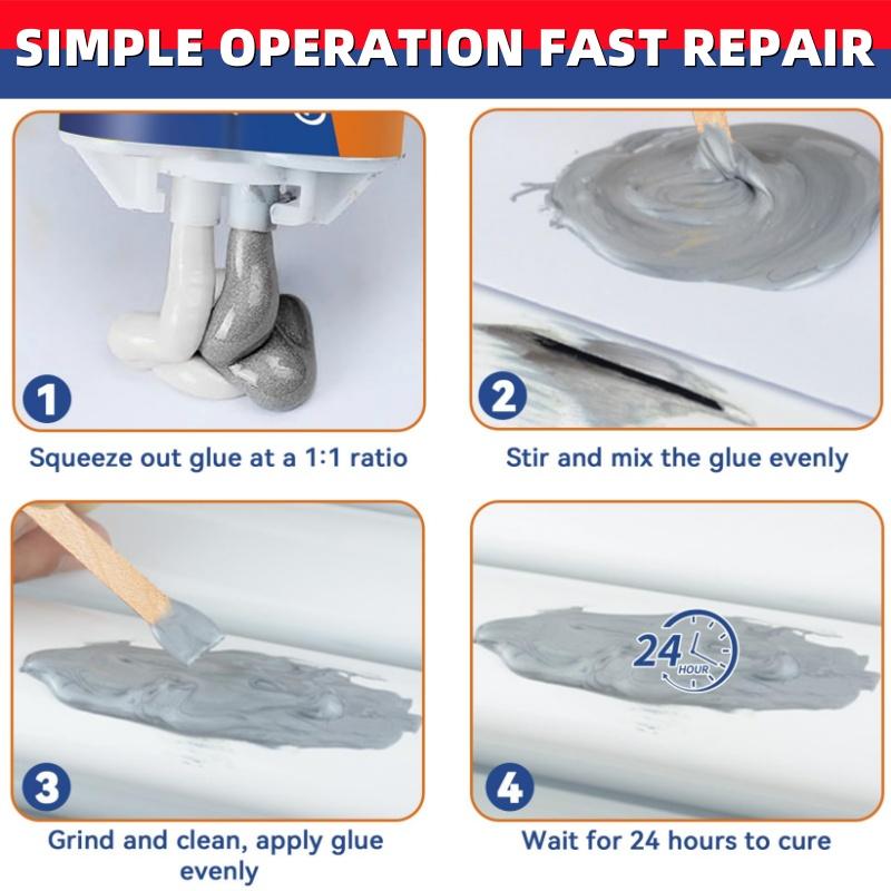 100G Heavy Duty Weld Waterproof Epoxy Casting Adhesive - Fast Repair Multi-Purpose Glue for Repairing Tile, Metal, Plastic, Ceramics, Wood - AB Epoxy Adhesive Super Glue with Accessories, Wear-Resistant, Waterproof, Oil-Resistant