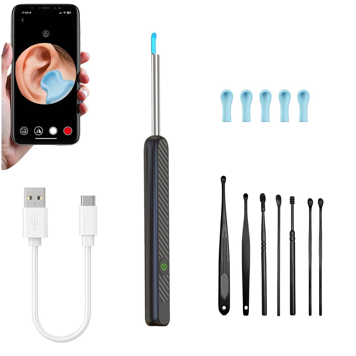 Electric Ear Wax Removal Tool with Camera & Light, Ear Wax Cleaner Kit with Digital Display, Ear Cleaning Kit, Ear Wax Removal Tool, Visual Earwax Cleaner