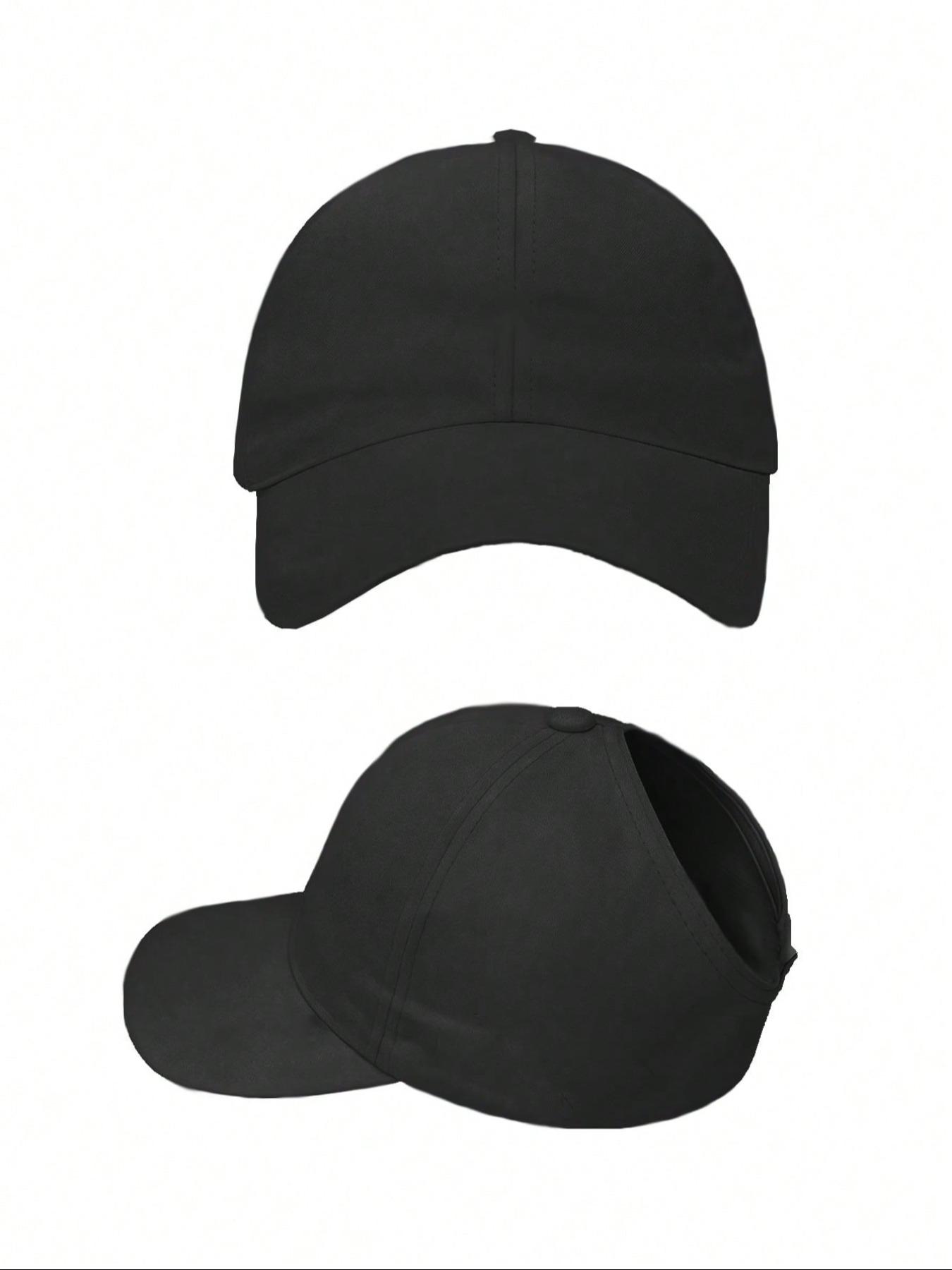 1pcs Women's Ponytail Baseball Cap, Casual Messy Bun Ponytail Hat, Lightweight Peaked Cap, Sun Hat, Fashionable Sun Hat, Suitable For Outdoor Sports And Casual Daily Wear, Lightweight Adjustable Cap