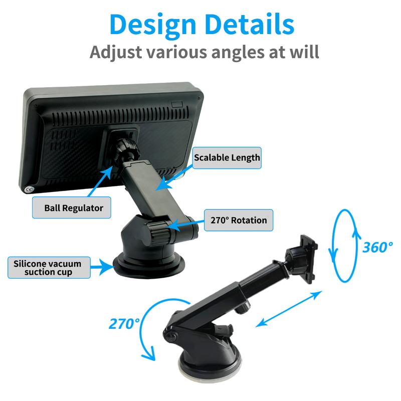 Portable Wireless Apple Carplay & Android Auto Car Stereo with Voice Control,7 Inch Touch Screen Double Din Stereo with Bluetooth, Multimedia Player, Car Audio with Mirror Link/AUX/FM