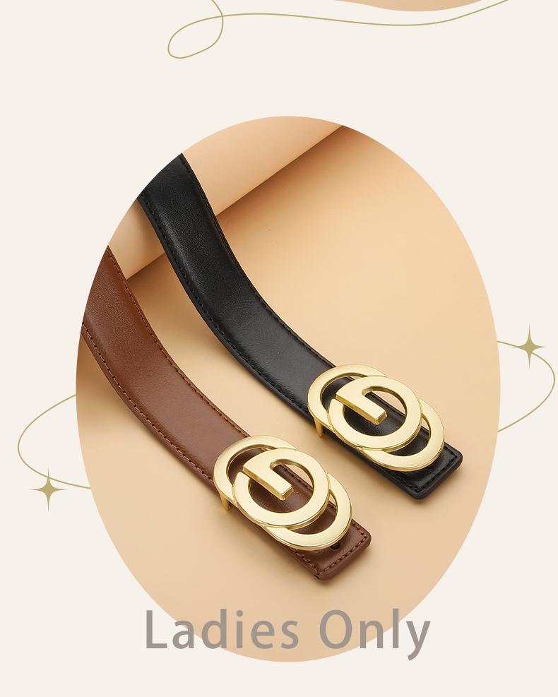 Luxury Women's Waist Belt, Trendy Exquisite Belt with Letter G Alloy Buckle, Adjustable Design for Daily Commute & Office Casual Wear, Perfect Gift Idea