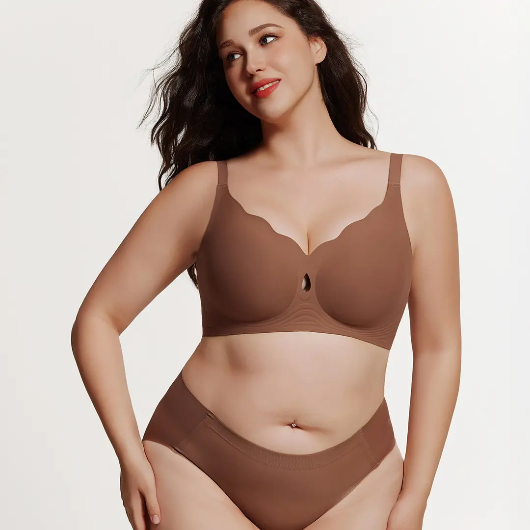 Plus Size Wireless Bra Jelly Gel Support Seamless Full Cup Bra Side Fat Control Comfort Non‑Underwire Everyday Women Lingerie