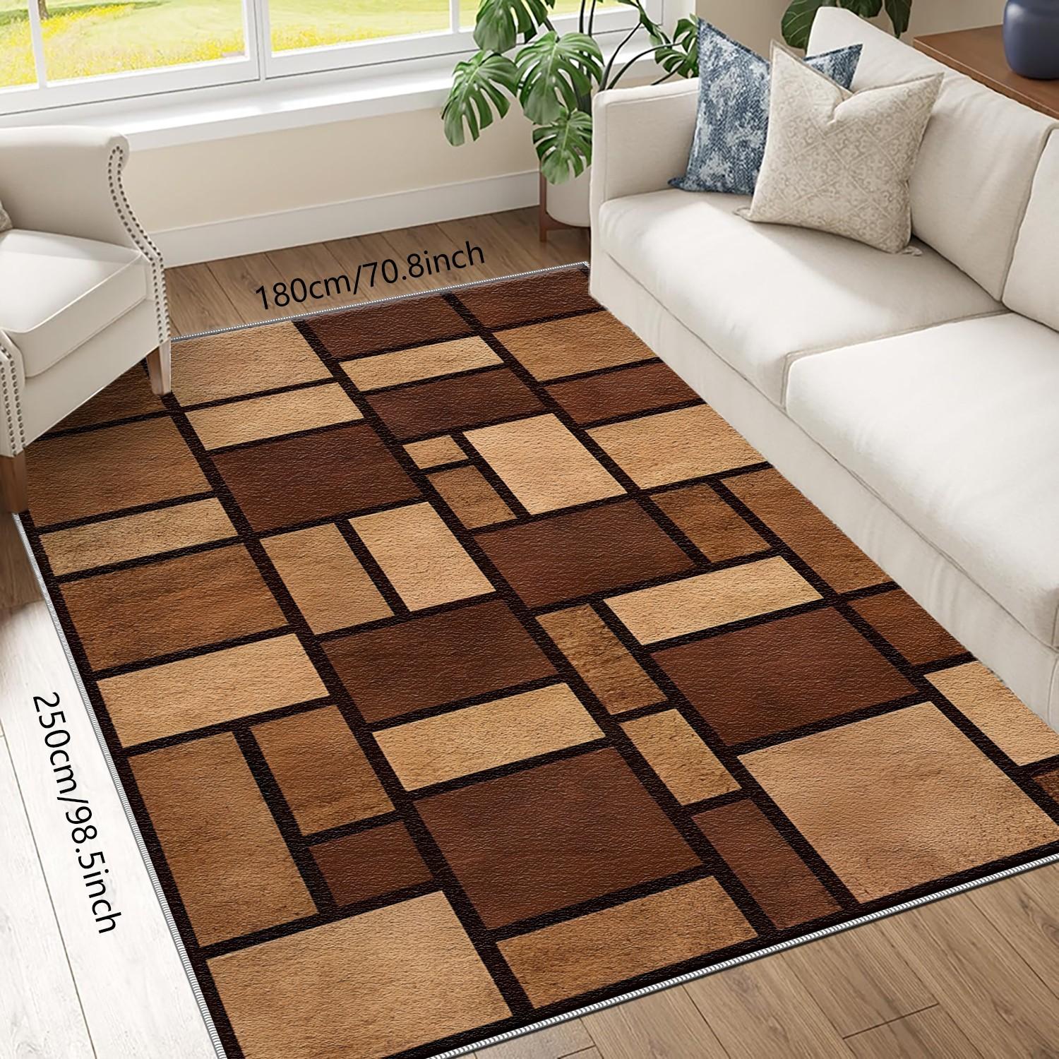 1PC Rectangular Tiled Area Rug, Easy to maintain, easy to clean, machine washable carpet floor mat, Suitable for all seasons, Home decoration, suitable for living room, bedroom, dining room, hallway, balcony, Room Decor