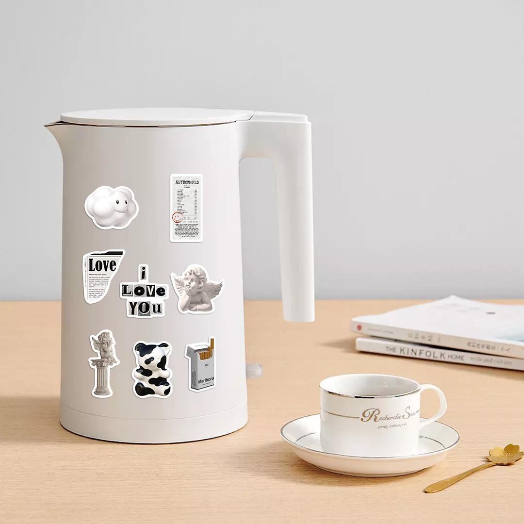 61 and Minimalist Graffiti Stickers, Flat Sticker Type for Luggage, Pens, Guitars, Notebooks, Waterproof Decorative Fun Transfers