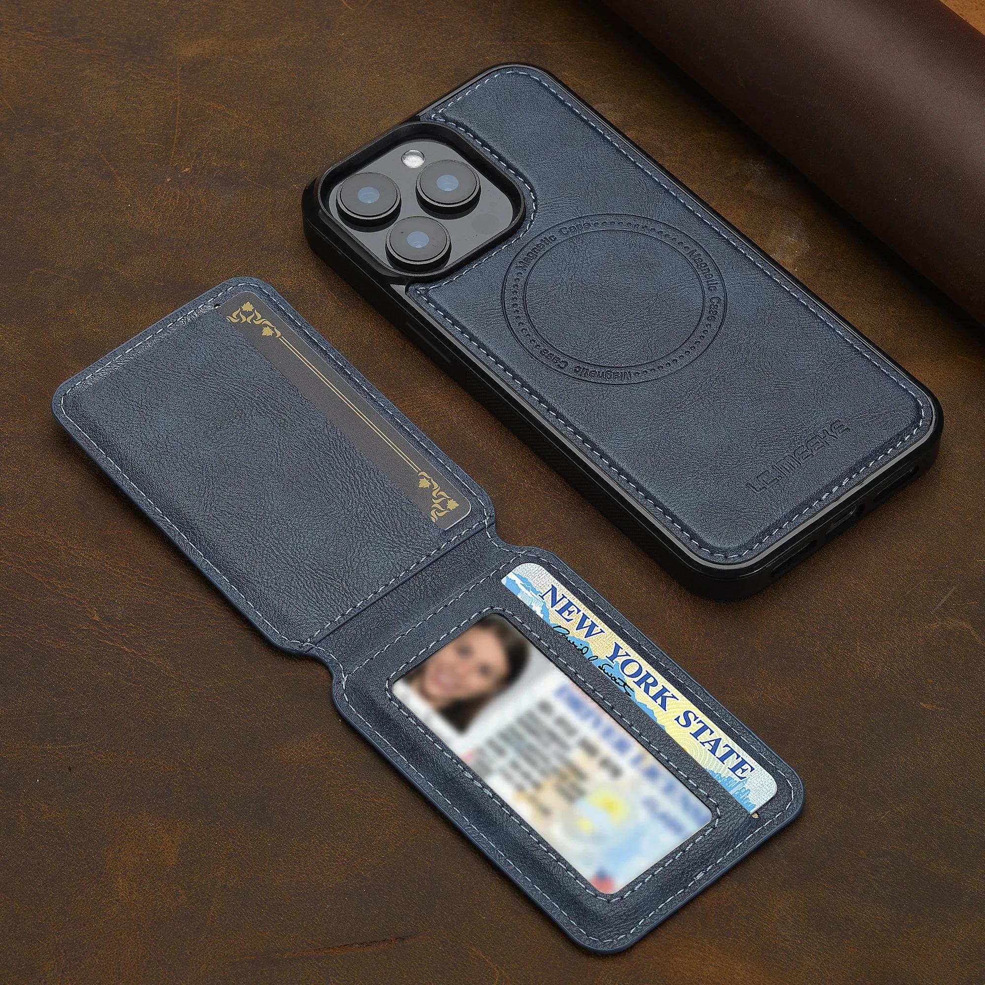 Detachable Magnetic 2 In 1 Leather Case For iPhone 16E 17 1615 14 13 12 11 Pro  Card Pocket Phone Cover