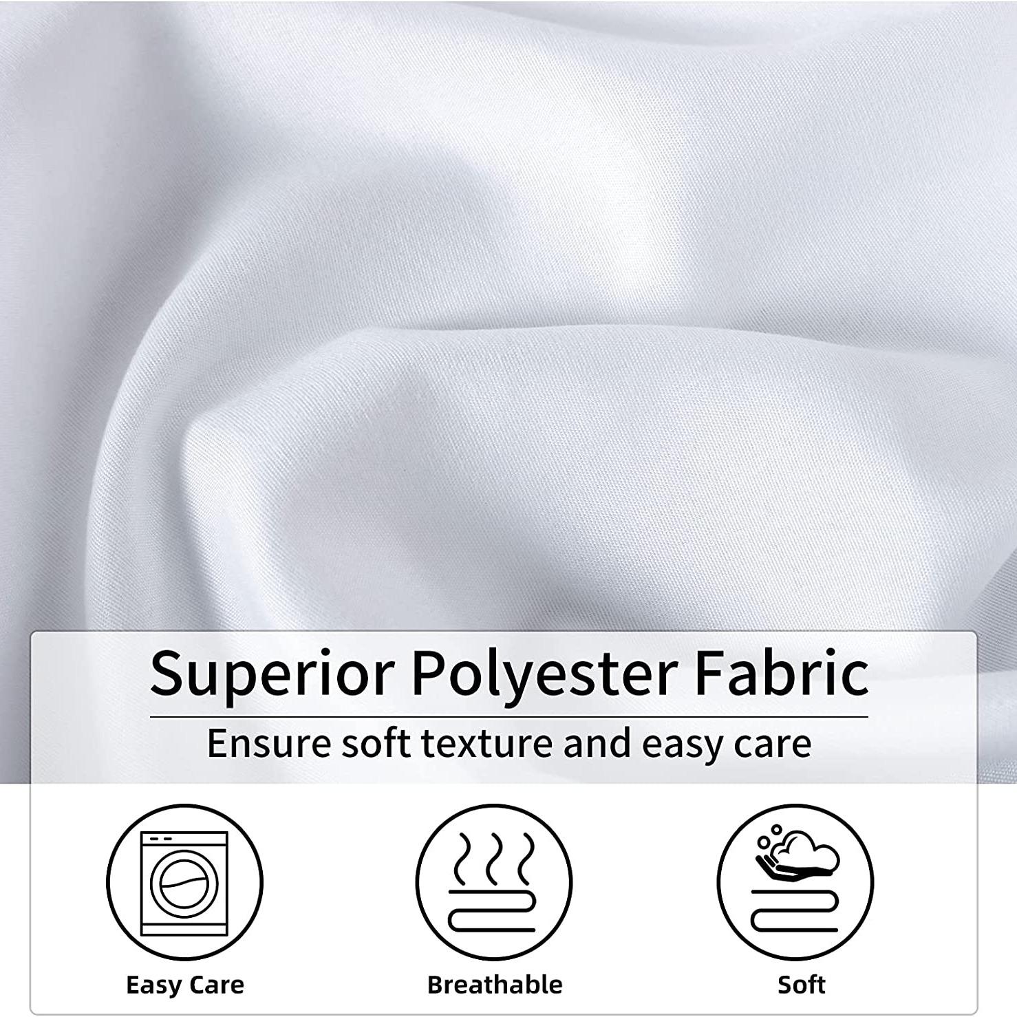 Ruffled Shower Curtain, 1 Count Plaid Pattern Bath Curtain with Button Accent, Lightweight Quick-dry Polyester Curtain for Bathroom Decor, Bathroom Decoration Accessories