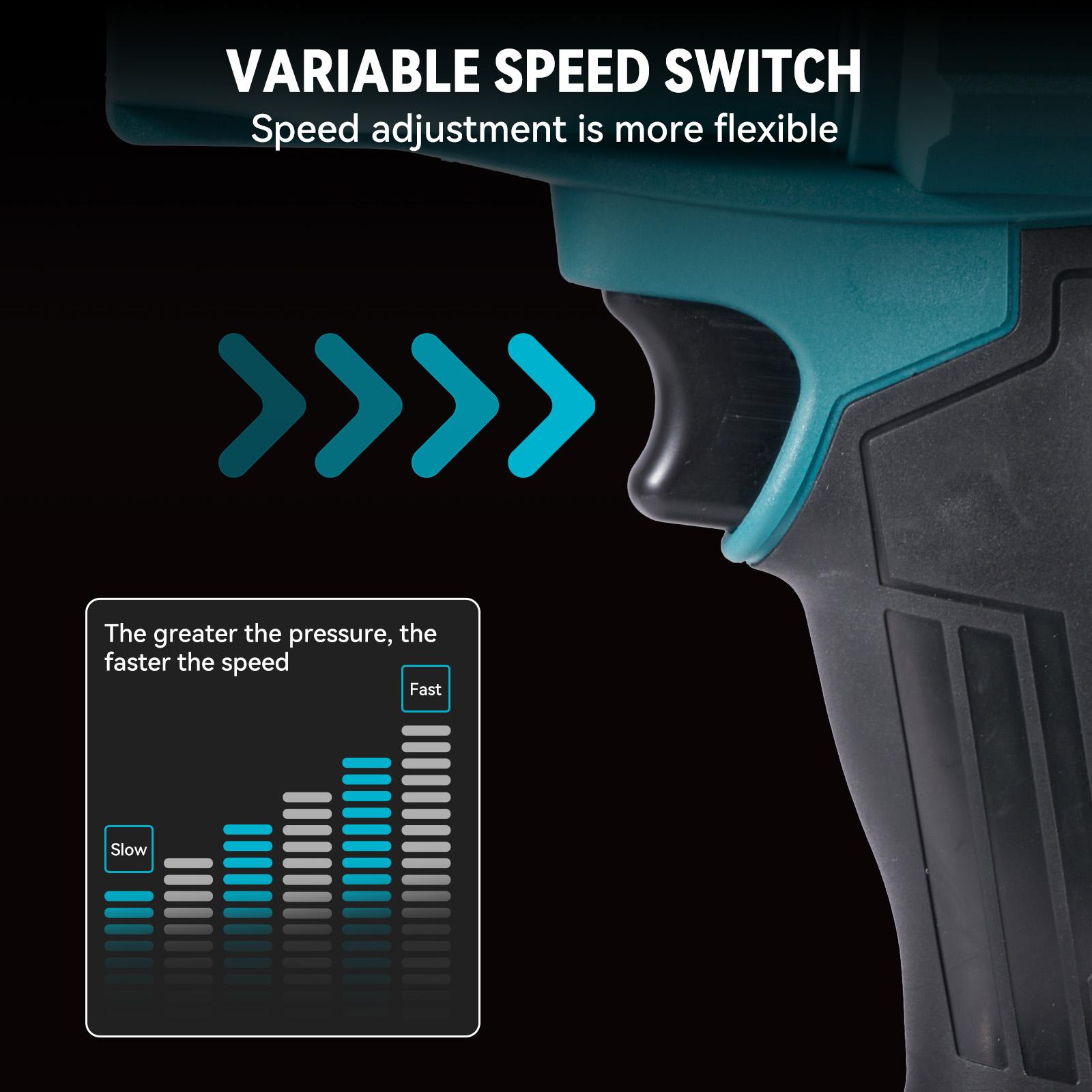 Turbo Jet Blower, Wireless Powered Mini Jet Blower, Impact Portable Snow Removal Device for Cars, Battery with 2*4000mAh Batteries, 576 km/h Brushless Snow Blower, 28000 RPM for Blowing Leaves, Snow, Dust, Blowing Force 1.2 kg (Blue) Tool Kit