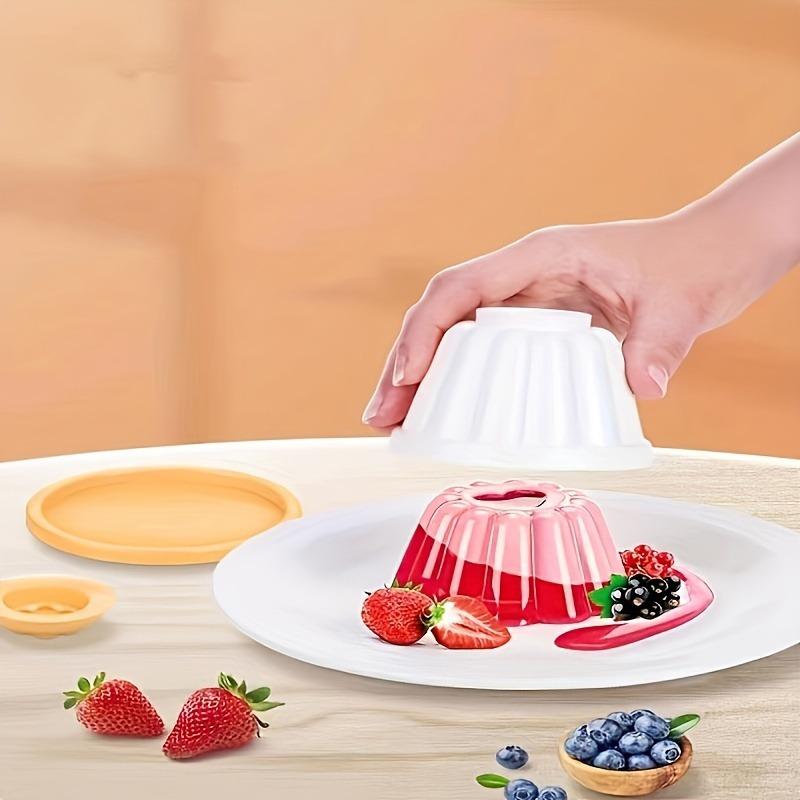 4pcs/set Pudding Molds, Mousse Cake Molds, Durable Baking Tools and Kitchen Gadgets, Perfect for Making Jelly, Panna Cotta, Custard and Chocolate Desserts Eid Al-Adha Mubarak