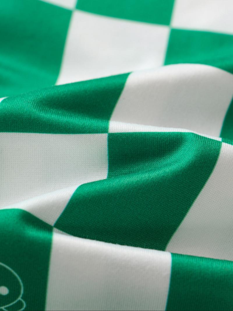 Women's Checkerboard Print Lapel Neck Pajama, Casual Comfy Short Sleeve Button Front Chest Pocket Design Top & Elastic Waist Shorts PJ Set, Ladies Summer Sleepwear Loungewear