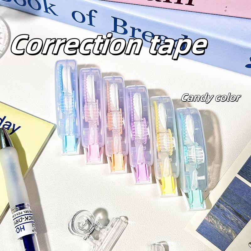 6pcs Soft Correction Tape Set, Transparent Portable Design, Smooth Durable, No Peeling or Cracking, Ideal for Learning and Writing Corrections, Essential Stationery