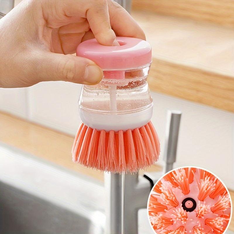 Automatic liquid adding brush for room washing and pot washing, multifunctional hydraulic dishwashing and cleaning brush for household use, oil stain remover, Scrubber Cleaning, Multipurpose Cleaning Tool, Home Cleaning Tool
