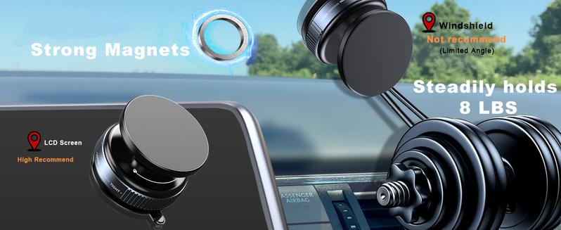 Magnetic Phone Stand, Fordable and Retractable, Magnetic Car Phone Holder, ideal for Car/Gym/Mirror/Shower/Smooth Surface, Car Accessories Fit for iPhone 16 Pro Max 15