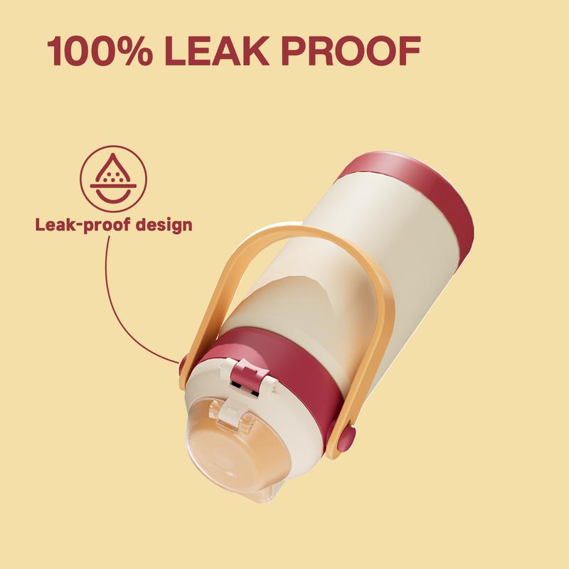 MEOKY 14oz Stainless Steel Cup,Hot Water Mug, Soft Silicone Straw And Direct Drink Spout Design, With Handle And Leak-Proof Lock Lid, BPA-Free, Keep Warm For 34 Hours And Cold For 24 Hours, Suitable For Sports, Office, Travel, And Christmas Gifts