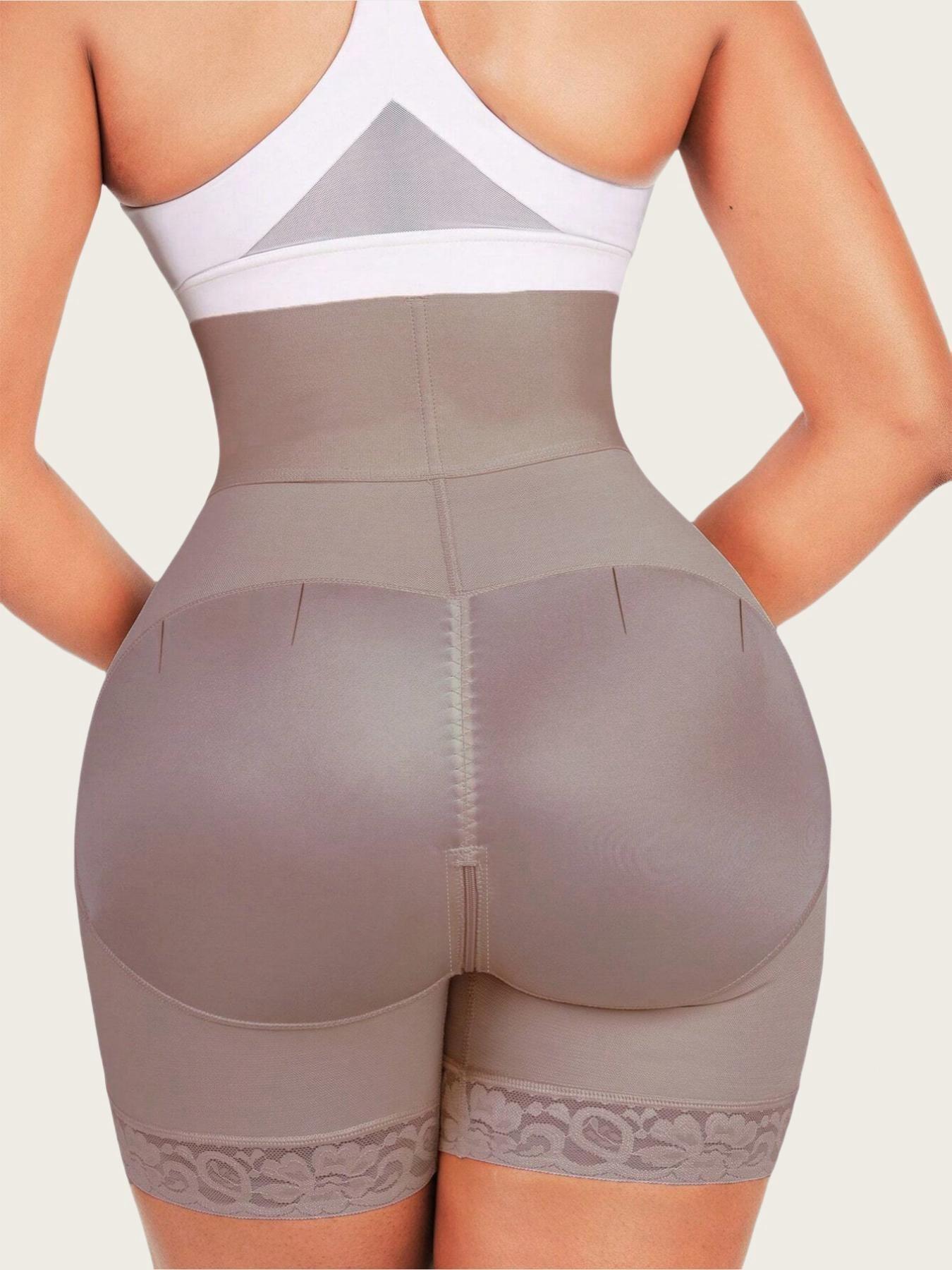 1 Count Women's Tummy Control, High Waisted Shapewear, Abdomen Shapewear, Fajas, High Waist Stretch Sculpting Shapewear Shorts, Colombian Shapewear, Front Adjustable Hook Closure Compression Shaping Panty, Idea for Yoga & Fitness