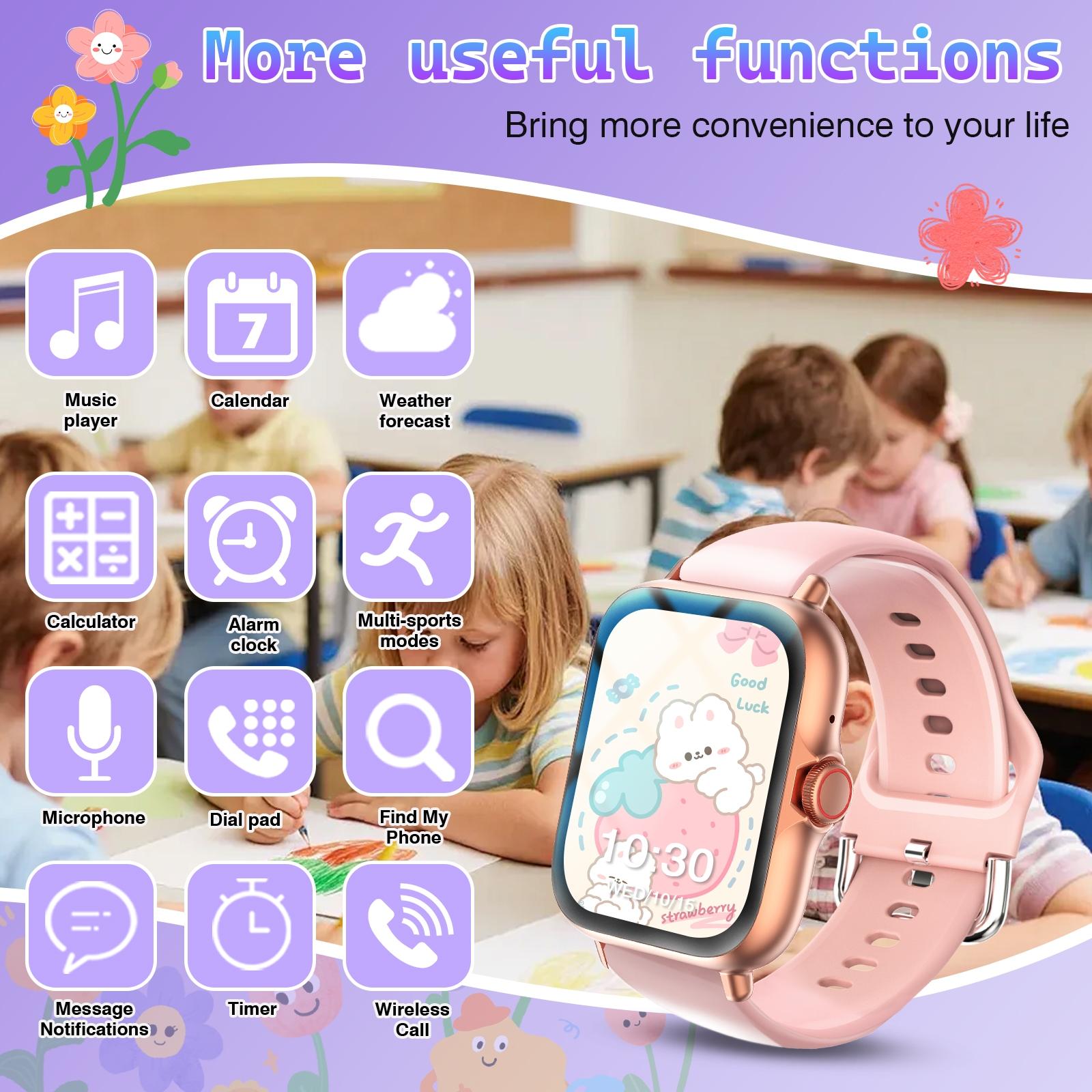 Multifunctional Smart Watch with Replacement Watch Band, Fashion Digital Watch with Phone Call & Music Control, Sports Watch for Women & Men, Wearable